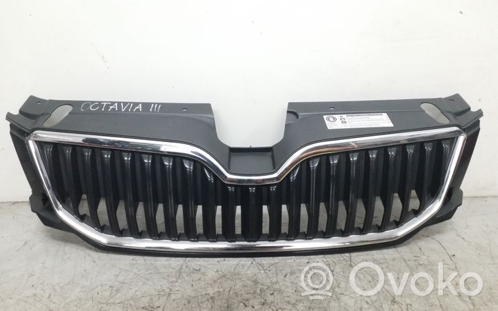 Skoda Octavia Mk3 (5E) Maskownica / Grill / Atrapa górna chłodnicy 5E0853653