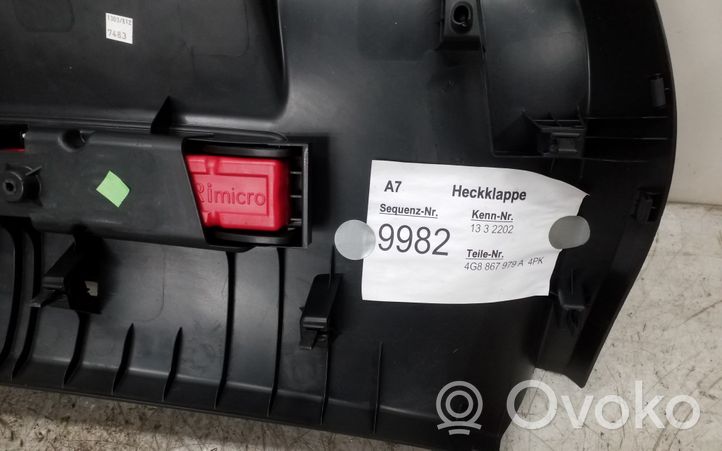 Audi A7 S7 4G Verkleidung Abdeckung Heckklappe Kofferraumdeckel 4G8867979A