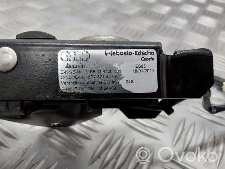 Audi A3 S3 8P Blocco chiusura del tetto cabrio 8P7871443F