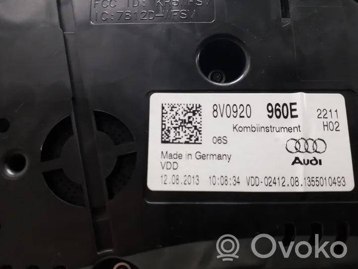 Audi A3 S3 8V Nopeusmittari (mittaristo) 8V0920960E