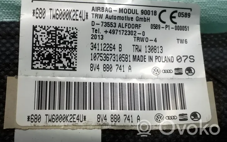 Audi A3 S3 8V Airbag de toit 8V4880741A