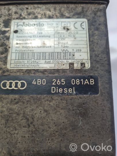 Audi A6 Allroad C5 Webasto-lisäesilämmitin 4B0265081AB