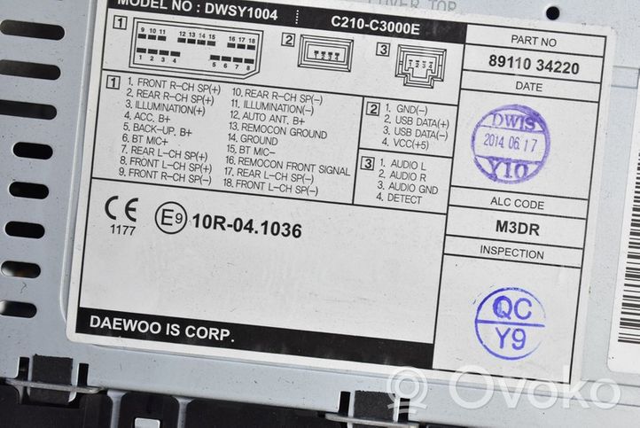 Daewoo Korando Radija/ CD/DVD grotuvas/ navigacija 89110-34220