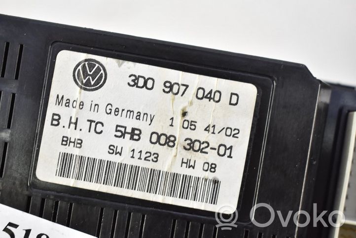 Volkswagen Phaeton Rėlių montavimo blokas 3D0907040D