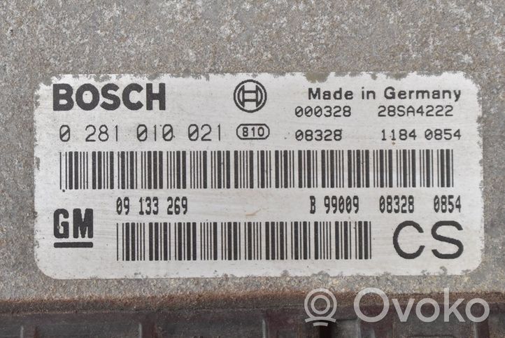 Opel Zafira A Unité de commande, module ECU de moteur 0281010021