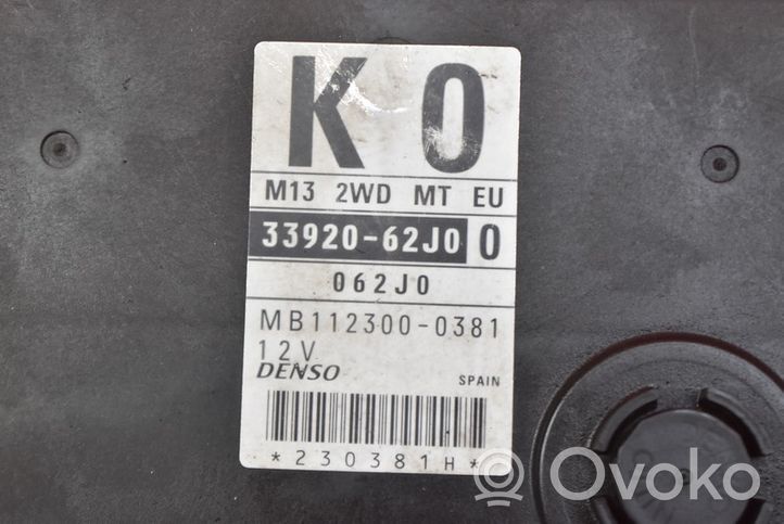 Suzuki Swift Unité de commande, module ECU de moteur 33920-62J00