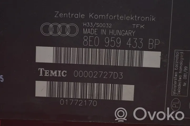 Audi A4 S4 B7 8E 8H Komforto modulis 8E0959433BP