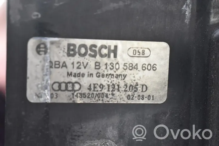 Audi A8 S8 D3 4E Jäähdyttimen jäähdytinpuhallin 4E9121205D