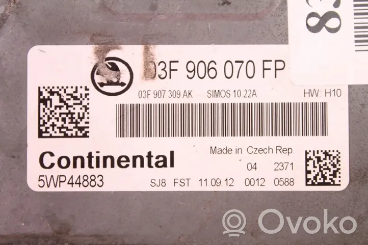 Skoda Rapid (NH) Unité de commande, module ECU de moteur 03F906070FP