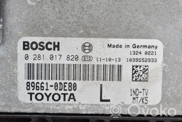 Toyota Yaris Komputer / Sterownik ECU silnika 89661-0DE80