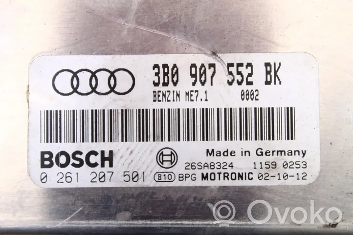 Audi A6 Allroad C5 Unité de commande, module ECU de moteur 3B0907552BK