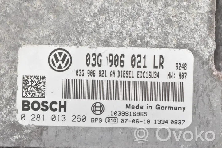 Volkswagen PASSAT B6 Unité de commande, module ECU de moteur 03G906021LR