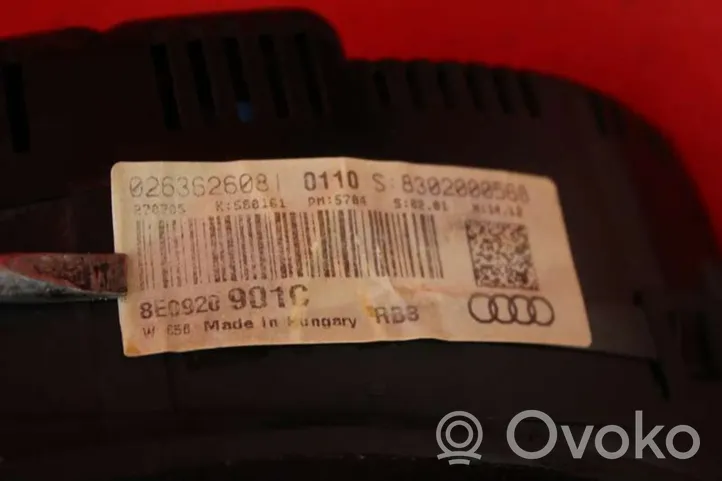 Audi A4 S4 B7 8E 8H Tachimetro (quadro strumenti) 8E0920901C