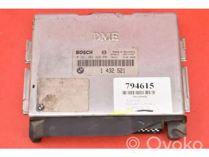 BMW 3 E30 Unité de commande, module ECU de moteur 1432521