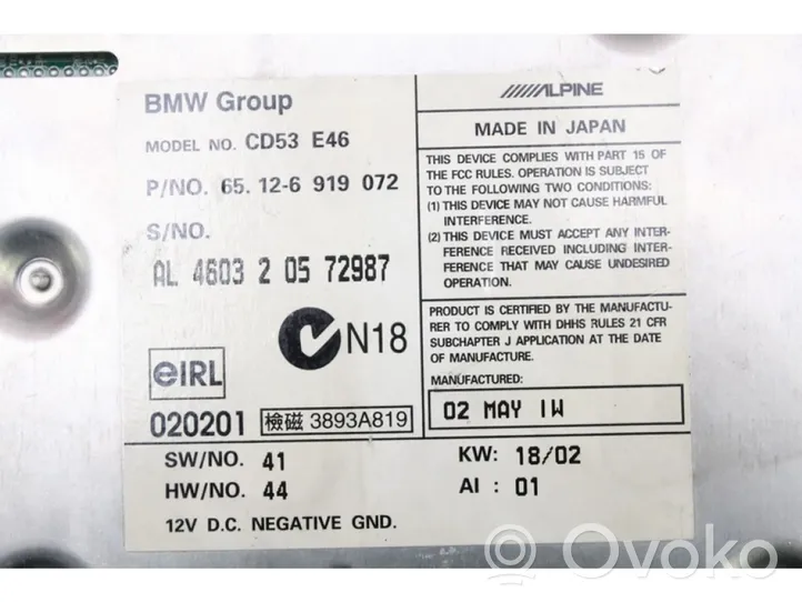 BMW 3 E46 Radija/ CD/DVD grotuvas/ navigacija 6919072