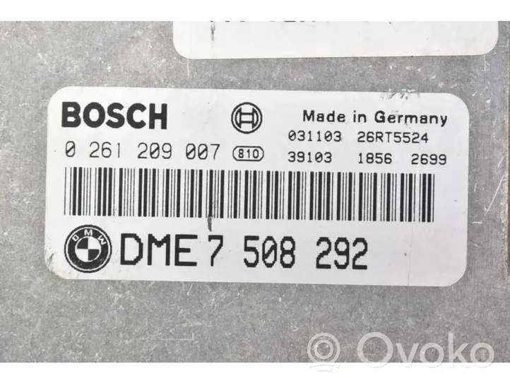 BMW X3 E83 Unité de commande, module ECU de moteur 7508292