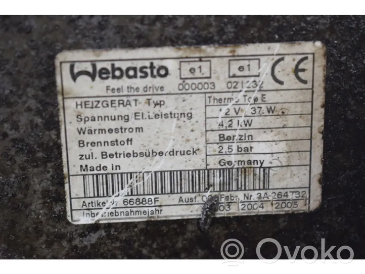 BMW 3 E30 Pre riscaldatore ausiliario (Webasto) 