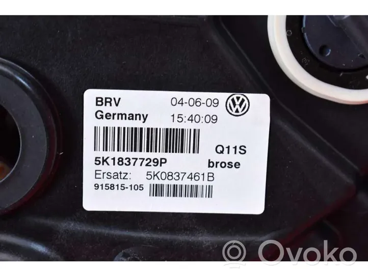 Volkswagen Golf V Elektryczny podnośnik szyby drzwi przednich 5K0837755G
