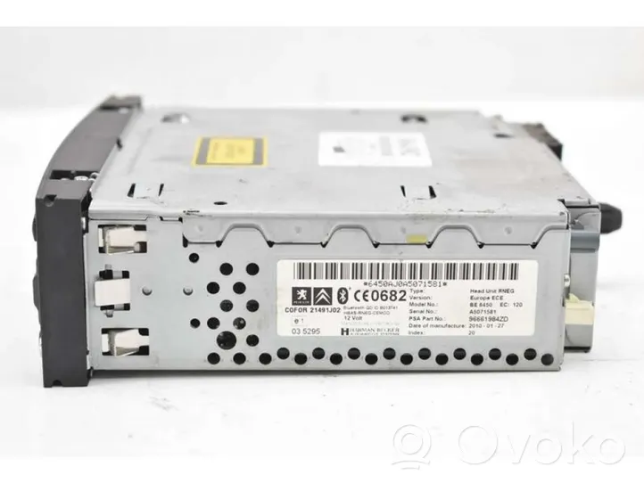 Citroen C5 Radio/CD/DVD/GPS-pääyksikkö 96661984ZD