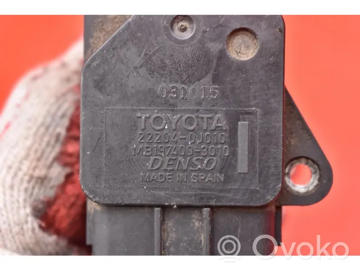 Toyota Avensis Verso Luftmassenmesser Luftmengenmesser 22204-0J010