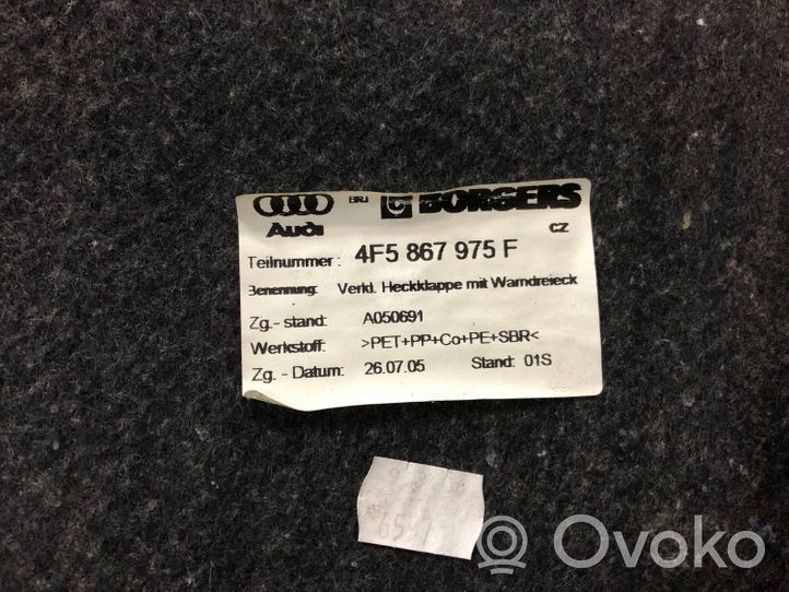 Audi A6 Allroad C6 Tavaratilan/takakontin alempi sivuverhoilu 4F5867975F