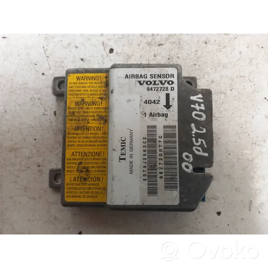 Volvo V70 Module de contrôle airbag 9472728D