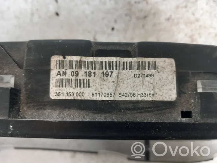 Opel Astra G Compteur de vitesse tableau de bord 09181197