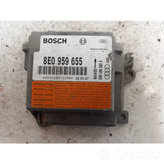 Audi A4 S4 B6 8E 8H Turvatyynyn ohjainlaite/moduuli 8E0959655