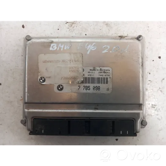 BMW 3 E46 Sterownik / Moduł ECU 7785098