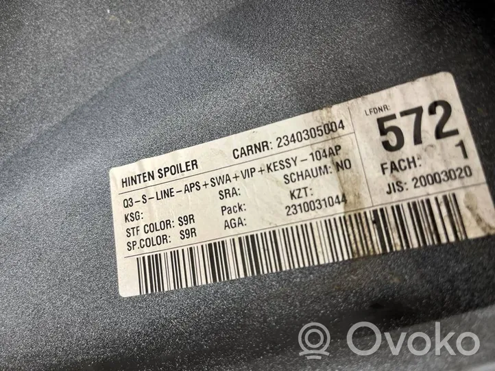 Audi Q3 F3 Takapuskurin alaosan lista 83A807521B