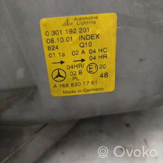 Mercedes-Benz A W168 Réflecteur de feu arrière A1688201761