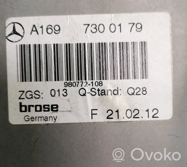 Mercedes-Benz A W169 Takaoven ikkunan nostin moottorilla A1697303179