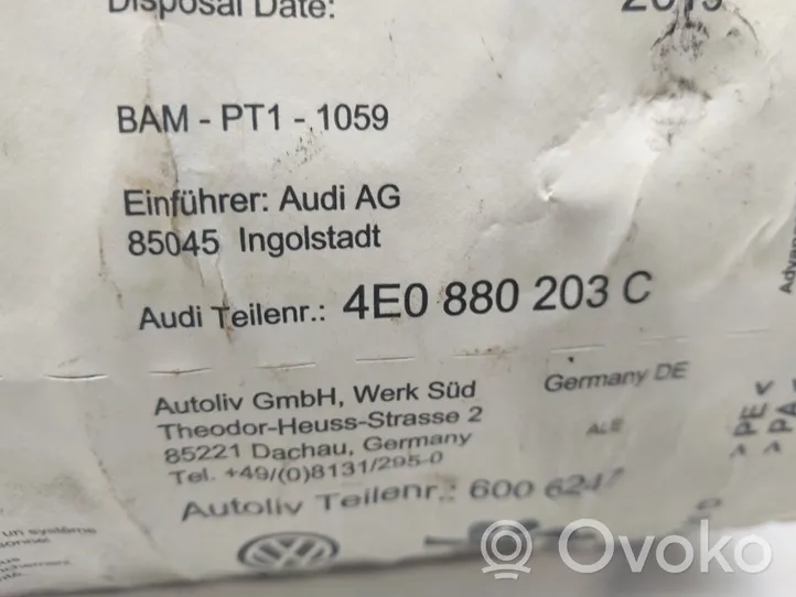 Audi A8 S8 D5 Pasažiera drošības spilvens 4E0880203C