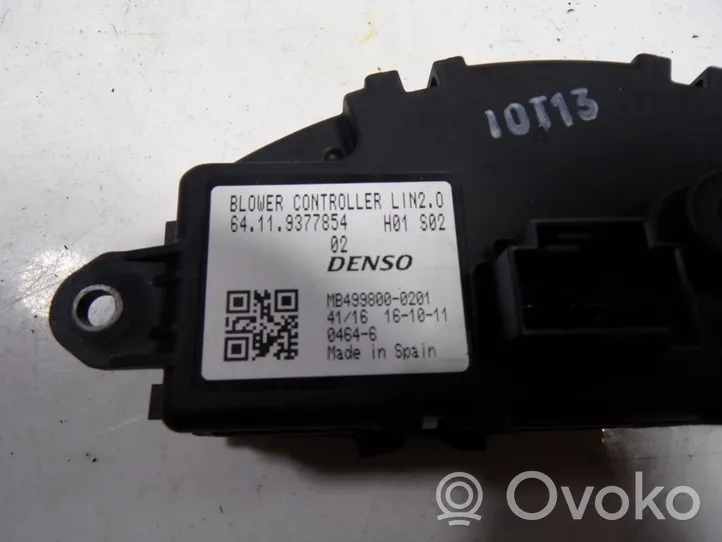 BMW i3 Rezystor / Opornik dmuchawy nawiewu 64119377854