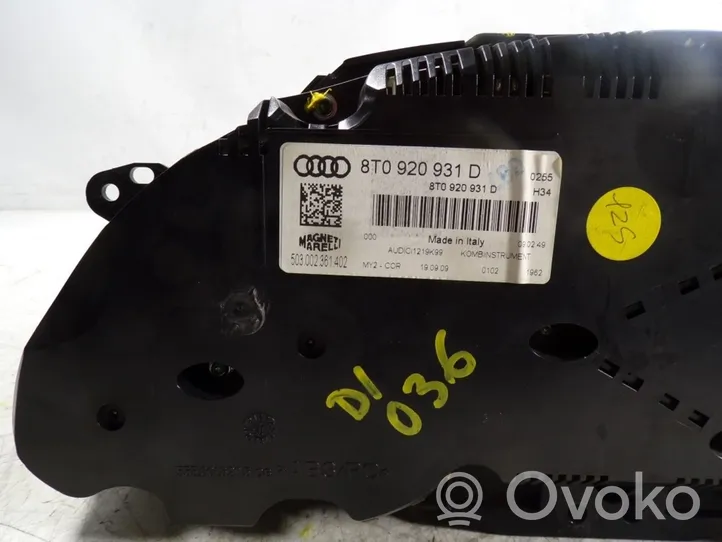 Audi A5 Sportback 8TA Nopeusmittari (mittaristo) 8T0920931D