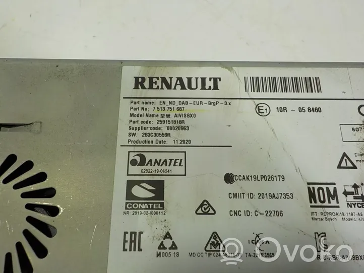 Renault Clio V Hi-Fi-äänentoistojärjestelmä 280347286R