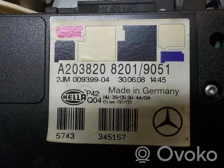 Mercedes-Benz CLC CL203 Apšvietimo konsolės apdaila A20382067019051