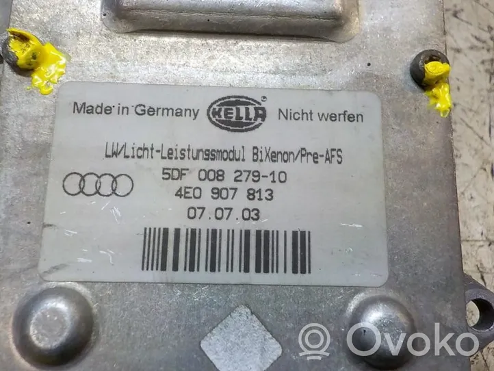 Audi A8 S8 D3 4E Xenon-valojen ohjainlaite/moduuli 4E0907813