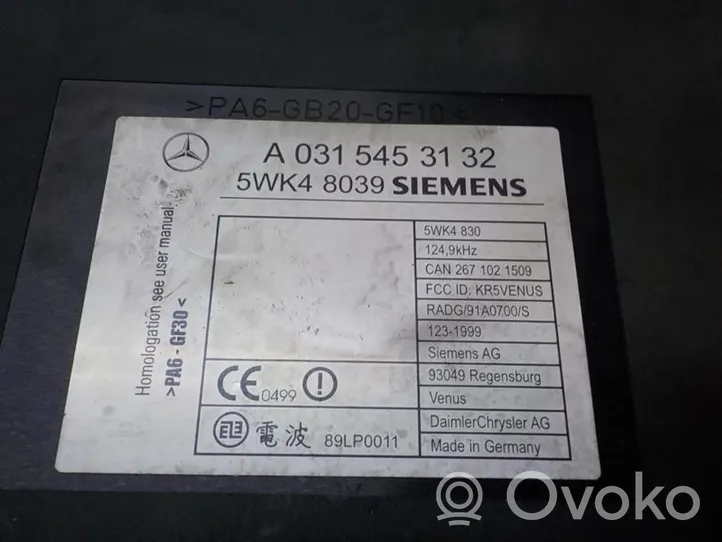 Mercedes-Benz S AMG W221 Autres unités de commande / modules A0295458532