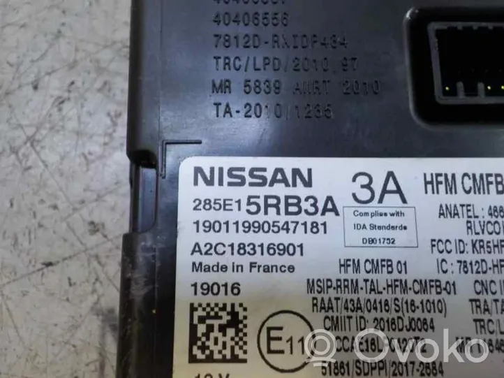 Nissan Micra C+C Autres unités de commande / modules 285E15RB3A