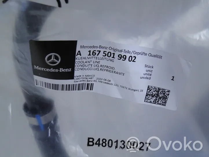 Mercedes-Benz GLS X167 Tuyau de liquide de refroidissement moteur A1675019902