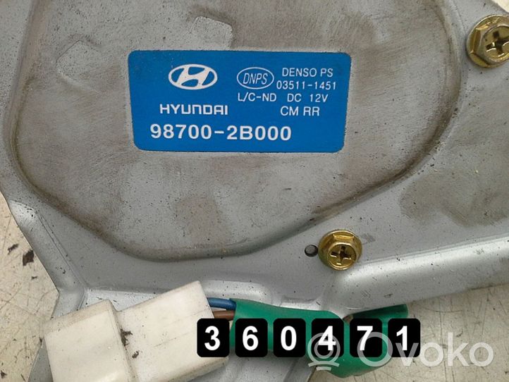 Hyundai Santa Fe Motor del limpiaparabrisas trasero 987002b000