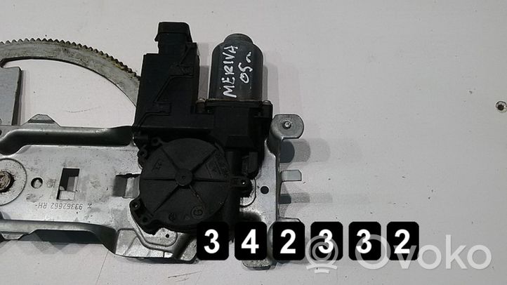 Opel Meriva A Front door window regulator with motor 93389552