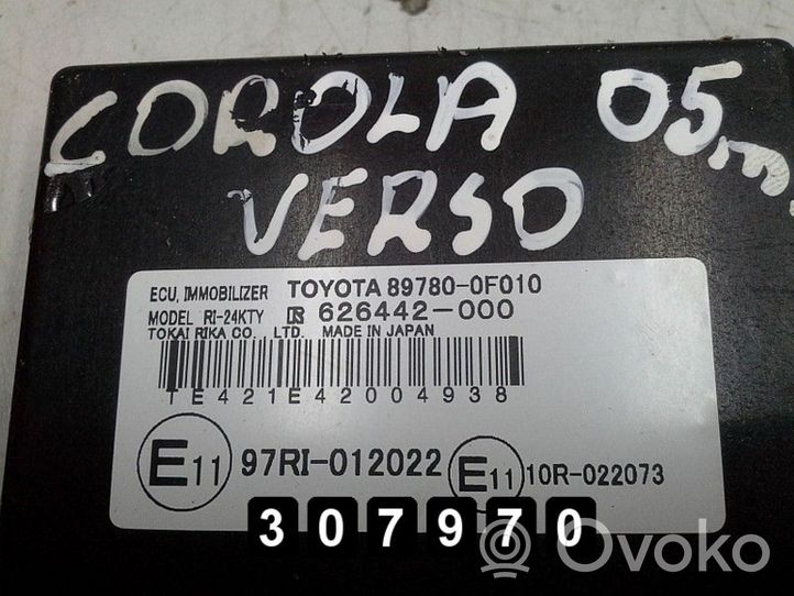 Toyota Corolla Verso AR10 Calculateur moteur ECU 89661-0F070