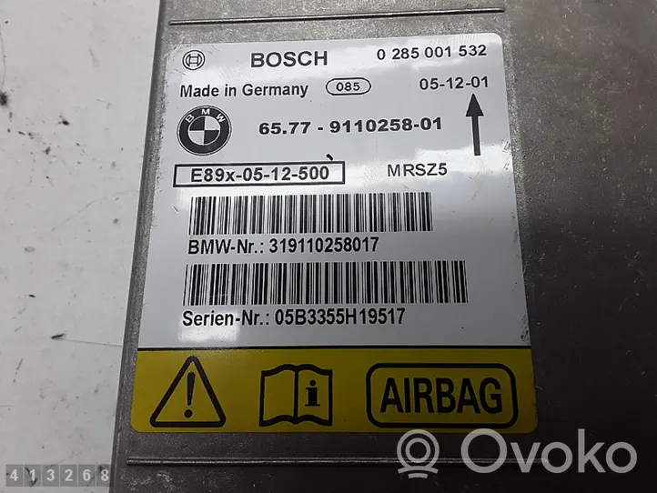 BMW 3 E46 Airbag control unit/module 6577-9110258-01