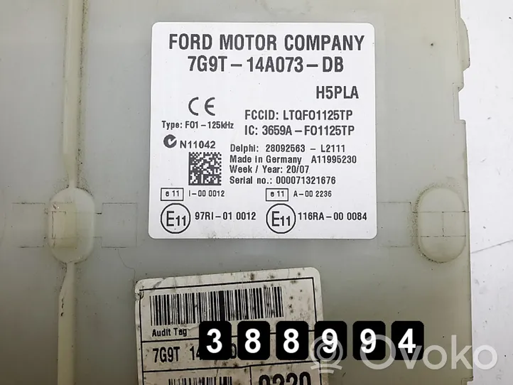 Ford Mondeo MK IV Kit centralina motore ECU e serratura 