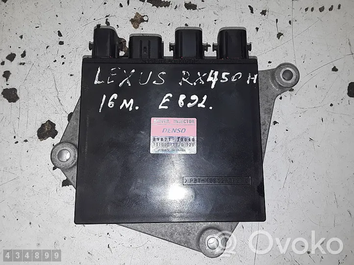 Lexus RX 450H Polttoaineen ruiskutuksen ohjainlaite/moduuli 8987130040