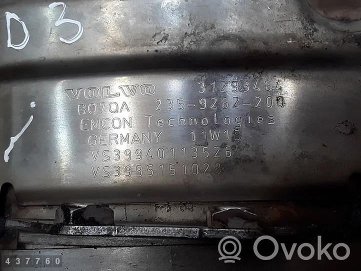 Volvo S60 Catalyst/FAP/DPF particulate filter 