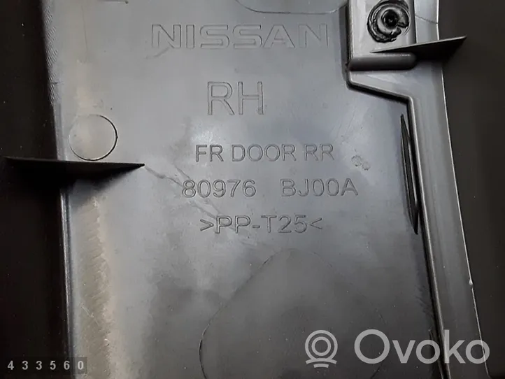 Nissan NV200 Garniture de panneau carte de porte avant 80976bj00a