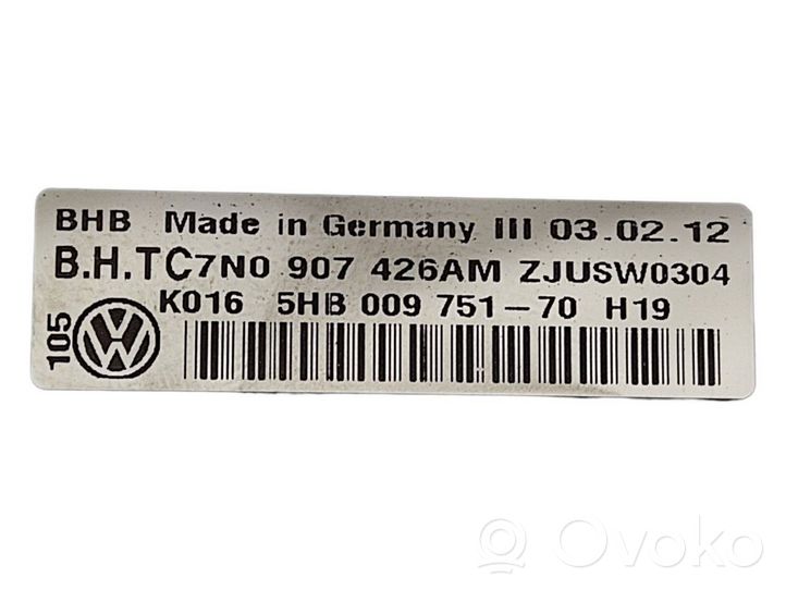 Volkswagen PASSAT B7 Centralina del climatizzatore 7N0907426AM